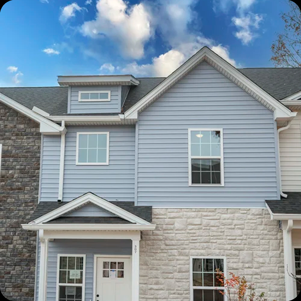 Washburn Exterior Townhome Facade