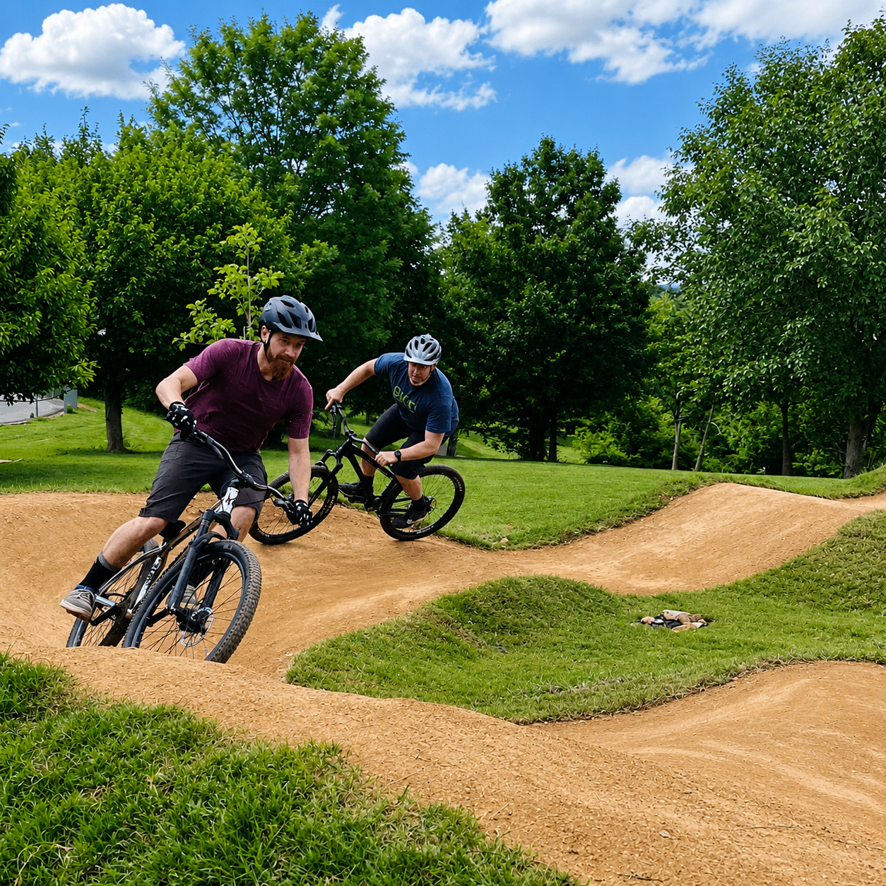 Cycling on Dirt Trail